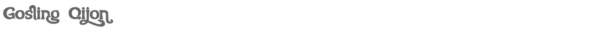 Sample characters Gosling Qijon Font